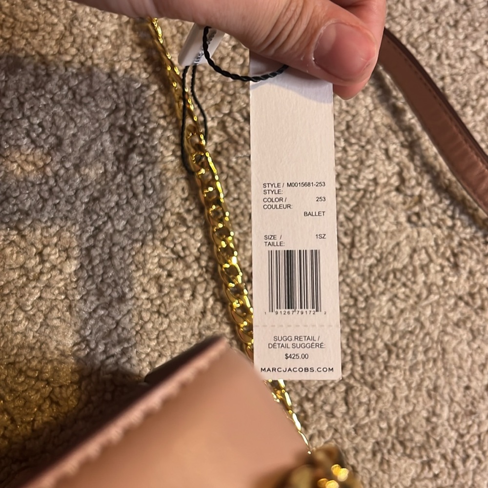Marc Jacob’s Pink rose large crossbody gold chain designer with gift bag leather - Picture 11 of 16